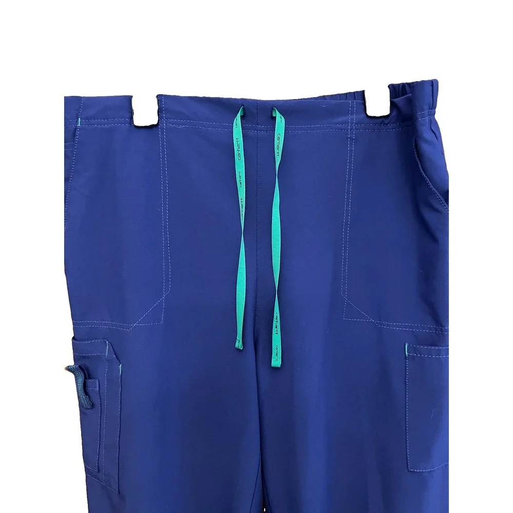 Large Carhartt Men's Force Modern Fit Straight Leg Cargo Pants Scrubs Grape Tall